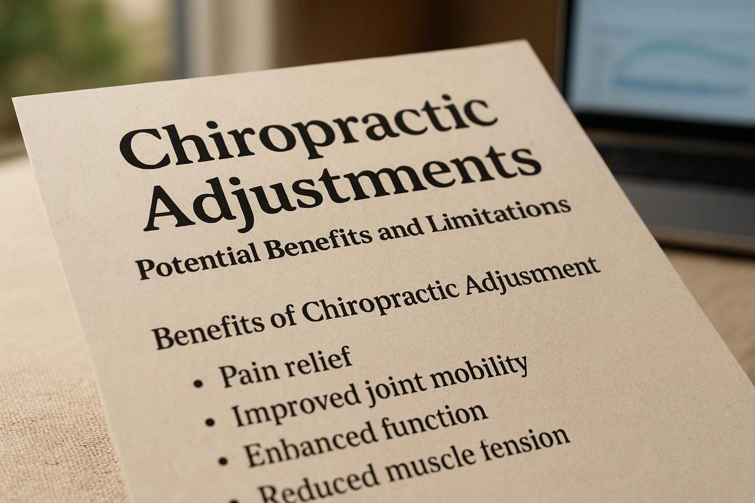Chiropractic Adjustments: Potential Benefits and Limitations
